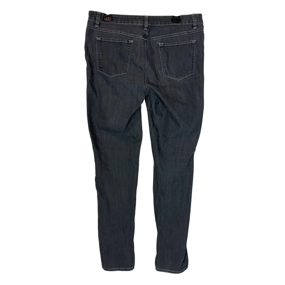 PrAna Jeans Womens 10/30 Gray Dark Wash Slim‎ Straight Mid Rise Stretch Denim